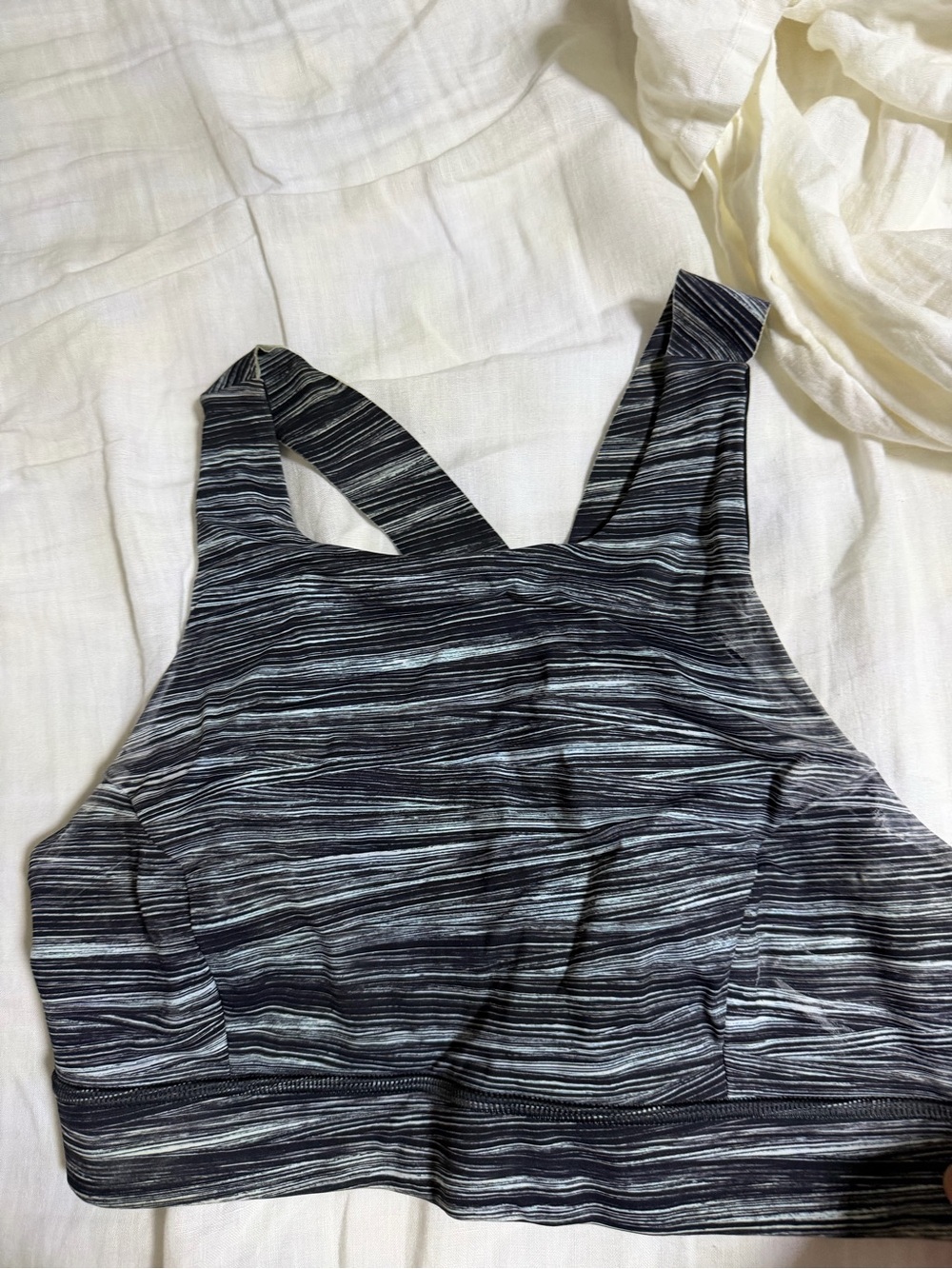 Lululemon sport bra size 10Striped Gray Sports Bra